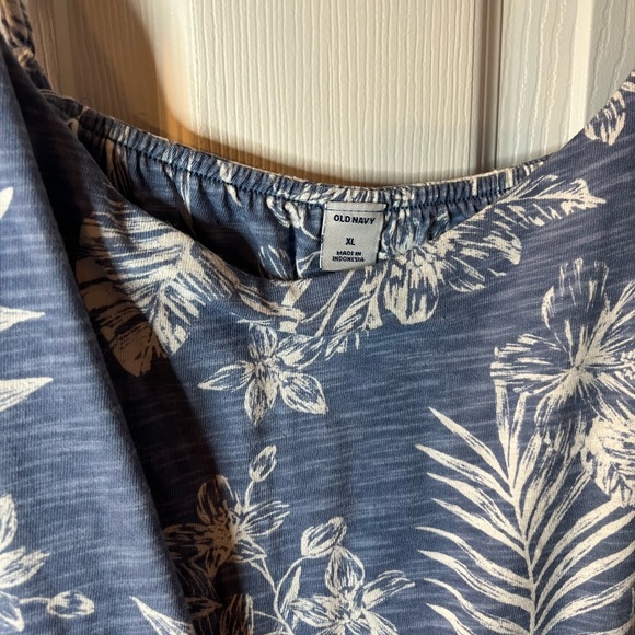 Old Navy XL Blue Floral Dress with adjustable straps - Picture 5 of 12
